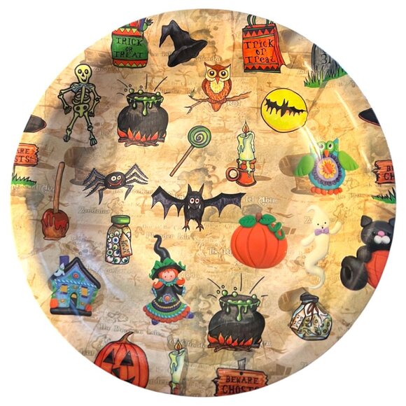 Halloween Candy Bowl Trick-or-Treat Spooky Seasonal Serving Dish Sturdy Plastic - Picture 10 of 10